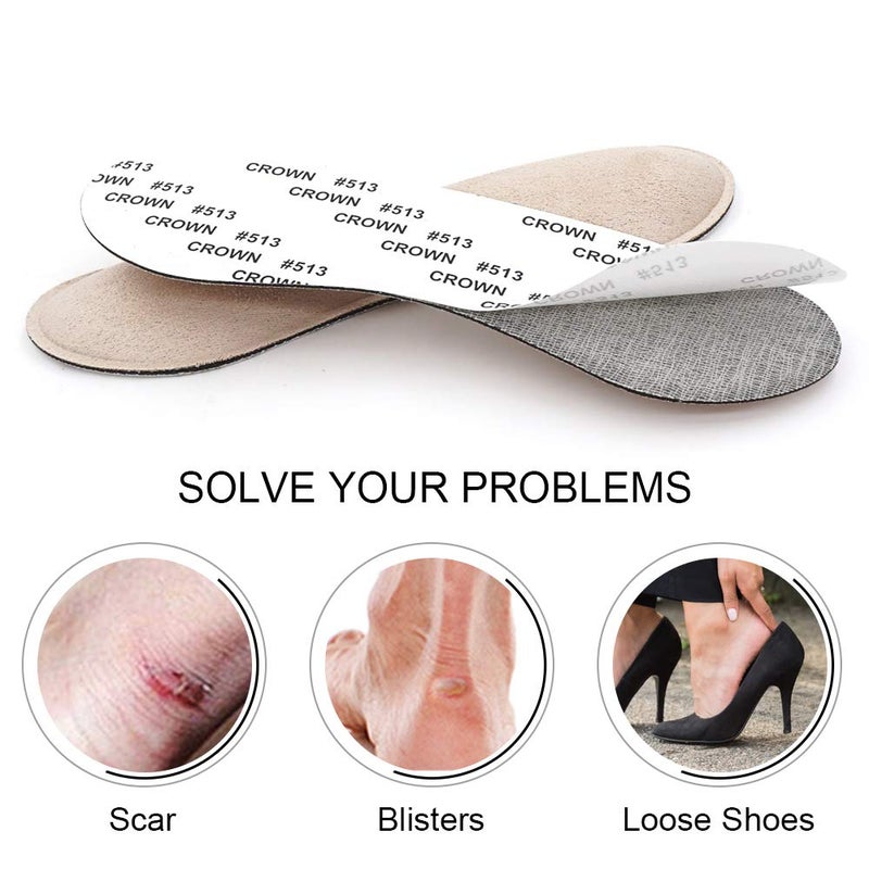 Dr.Foot Dr. Foot's Heel Grips Liner Insert for Shoes Too Big, Shoe Inserts Liners for Loose Shoes, Preventing Heel Slipping, Rubbing, Non-Slip (Beige) - Image 2